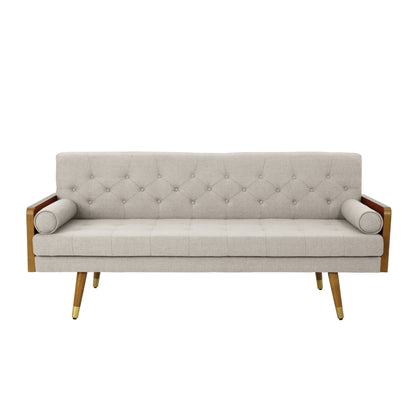 Aidan Mid Century Modern Tufted Fabric Sofa - 1st Choice Furniture Direct