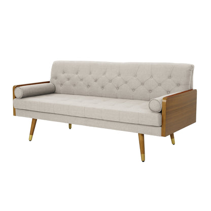 Aidan Mid Century Modern Tufted Fabric Sofa - 1st Choice Furniture Direct