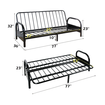 Alfonso Black Finish Adjustable Sofa Frame (Can be turned into a bed, mattress not included) - 1st Choice Furniture Direct