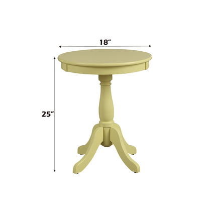 Alger Light Yellow Finish Accent Table - 1st Choice Furniture Direct