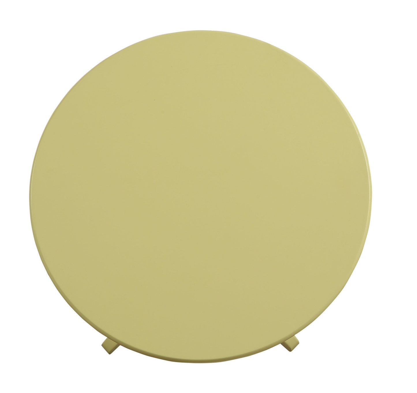 Alger Light Yellow Finish Accent Table - 1st Choice Furniture Direct
