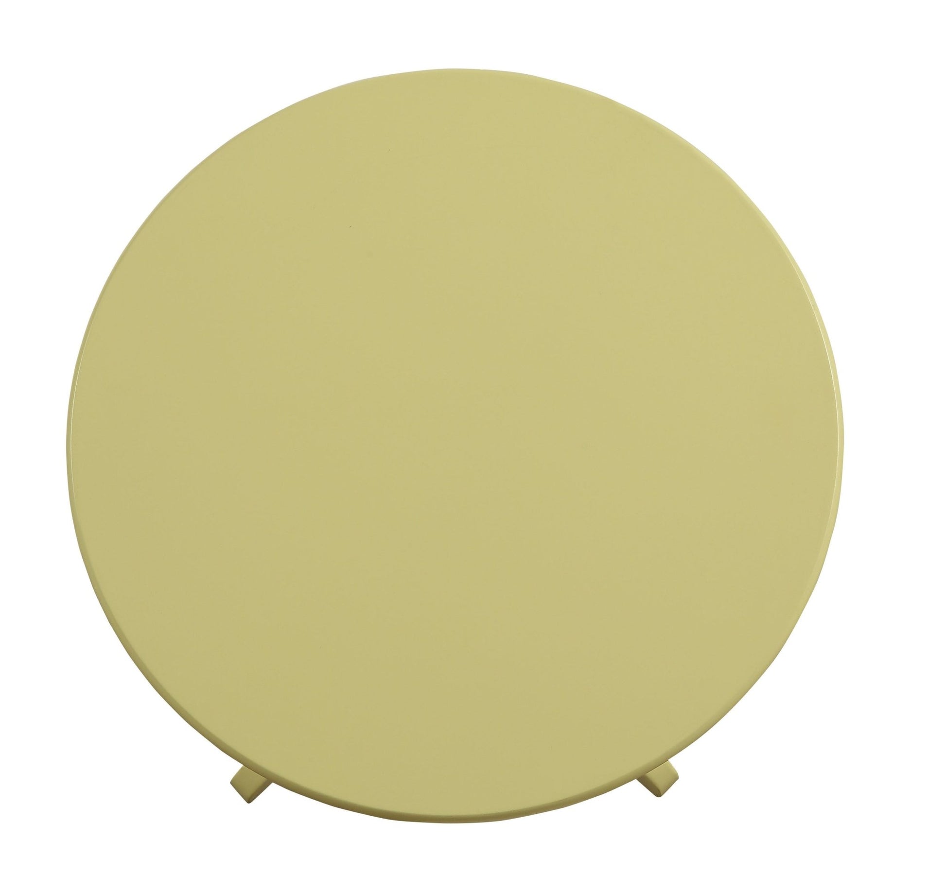 Alger Light Yellow Finish Accent Table - 1st Choice Furniture Direct