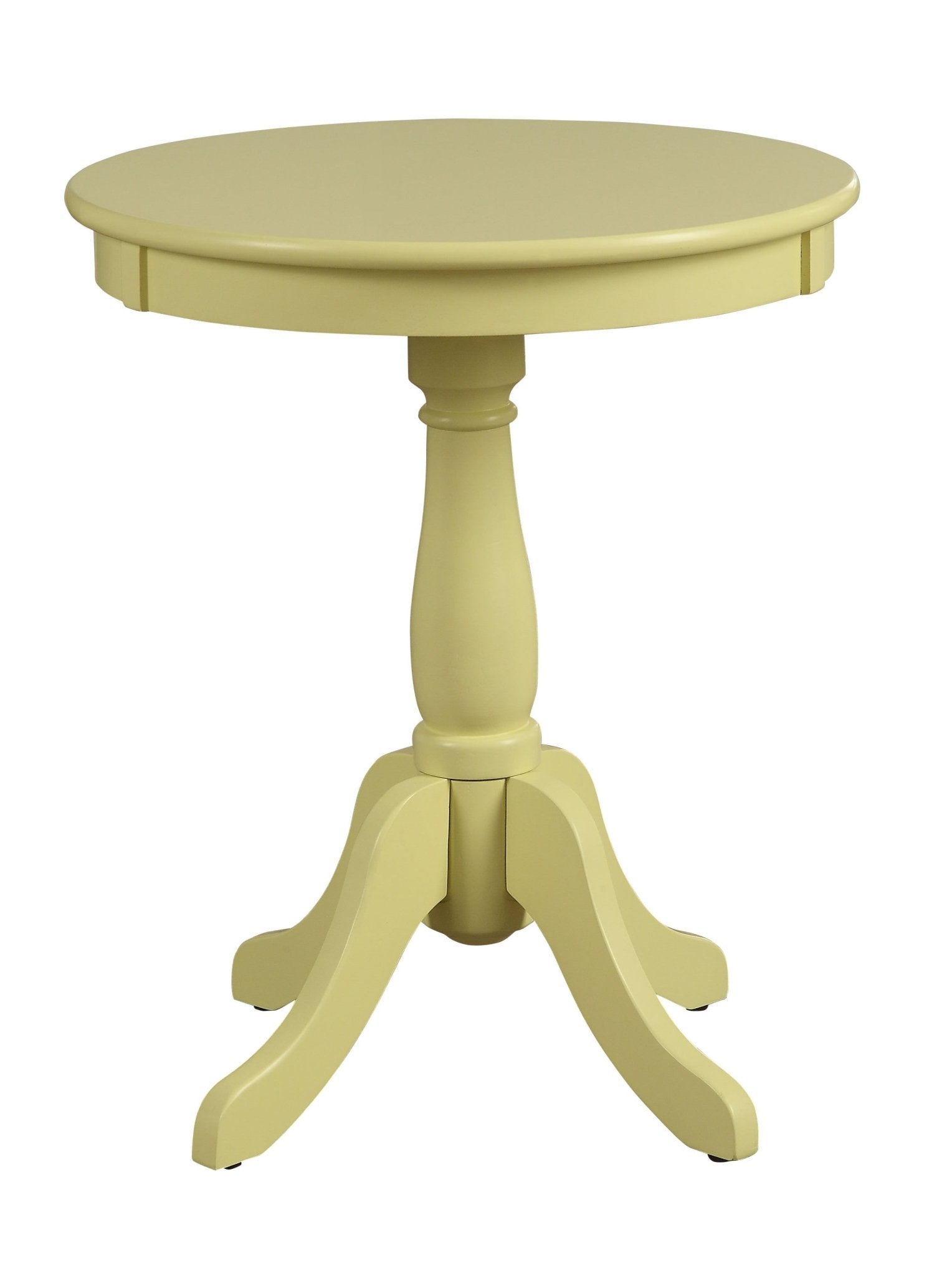Alger Light Yellow Finish Accent Table - 1st Choice Furniture Direct