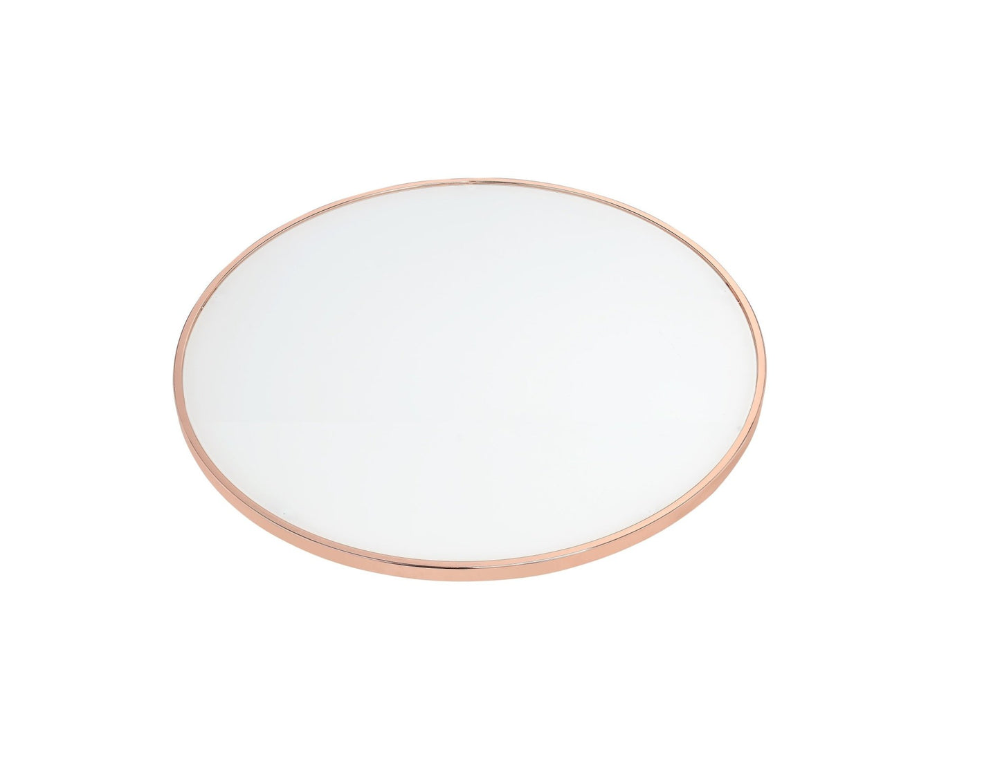 Alivia Frosted Glass & Rose Gold Finish End Table - 1st Choice Furniture Direct