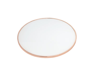 Alivia Frosted Glass & Rose Gold Finish End Table - 1st Choice Furniture Direct