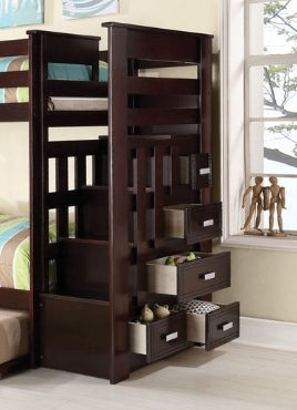 Allentown Espresso Finish Twin/Twin Bunk Bed W/Trundle & Storage - 1st Choice Furniture Direct