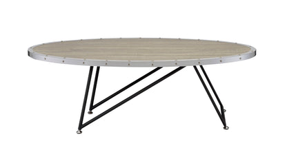 Allis Weathered Gray Oak & Metal Finish Coffee Table - 1st Choice Furniture Direct