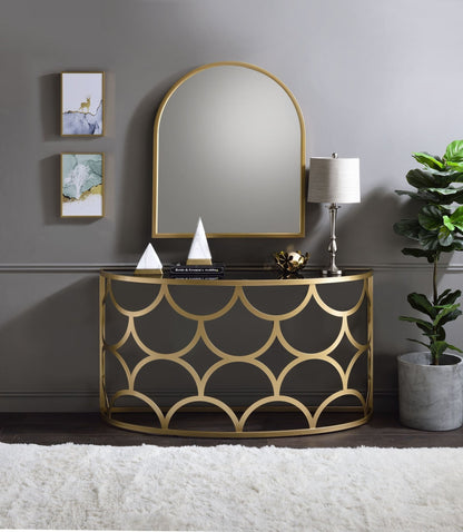 Altus Gold Finish Console Table - 1st Choice Furniture Direct