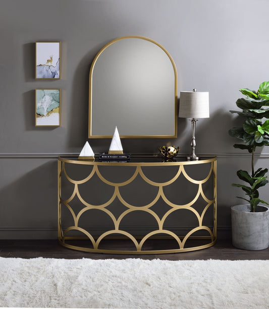 Altus Gold Finish Console Table - 1st Choice Furniture Direct