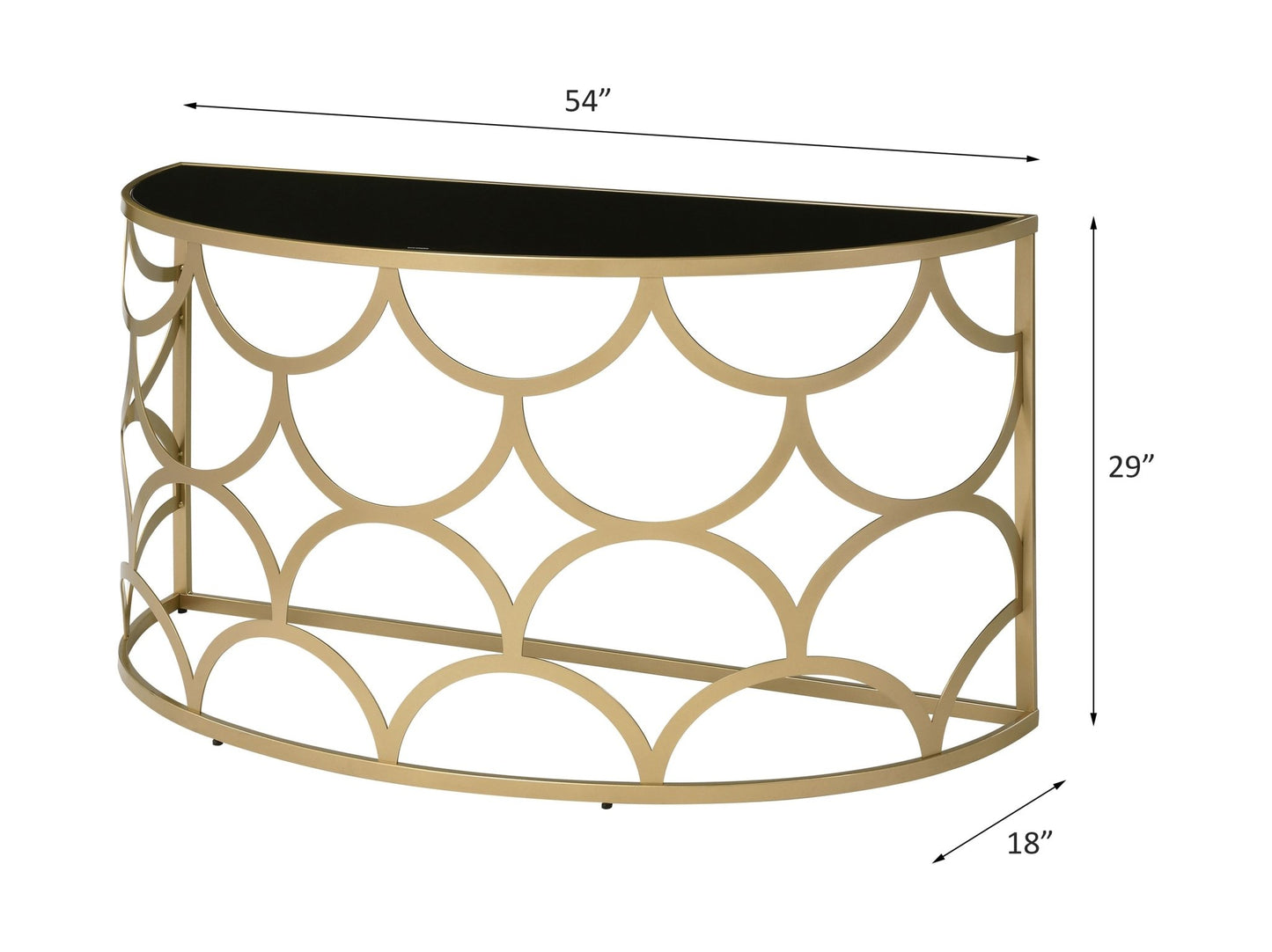 Altus Gold Finish Console Table - 1st Choice Furniture Direct