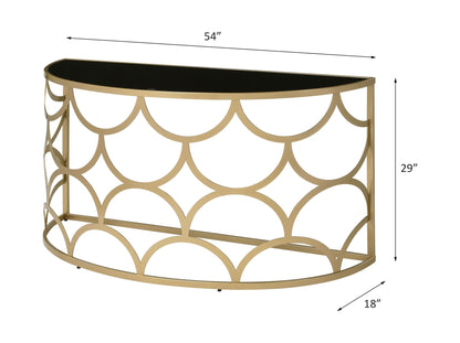 Altus Gold Finish Console Table - 1st Choice Furniture Direct