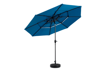 Aluminium 10ft 3 Tier Auto - tilt Umbrella ,Outdoor Patio Umbrella - Market Table Pool Deck Umbrella (Base Not Included) - ( Dark blue ) - 1st Choice Furniture Direct