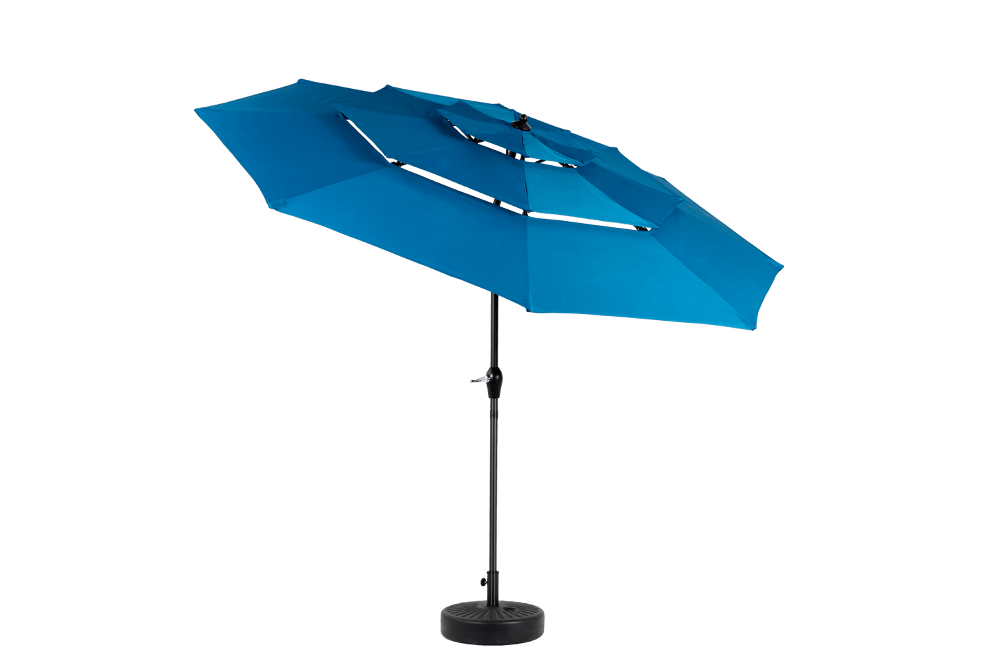 Aluminium 10ft 3 Tier Auto - tilt Umbrella ,Outdoor Patio Umbrella - Market Table Pool Deck Umbrella (Base Not Included) - ( Dark blue ) - 1st Choice Furniture Direct