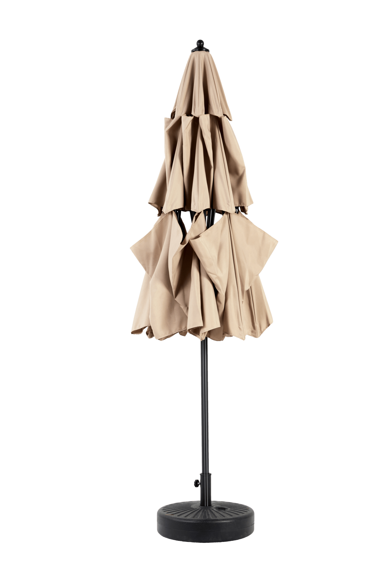 Aluminium 10ft 3 Tier Auto - tilt Umbrella ,Outdoor Patio Umbrella - Market Table Pool Deck Umbrella (Base Not Included) - ( khaki ) - 1st Choice Furniture Direct