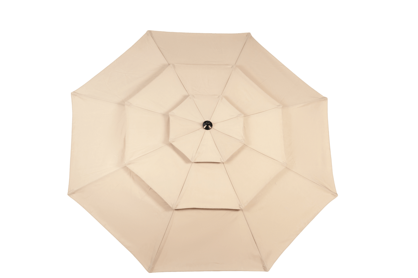 Aluminium 10ft 3 Tier Auto - tilt Umbrella ,Outdoor Patio Umbrella - Market Table Pool Deck Umbrella (Base Not Included) - ( khaki ) - 1st Choice Furniture Direct