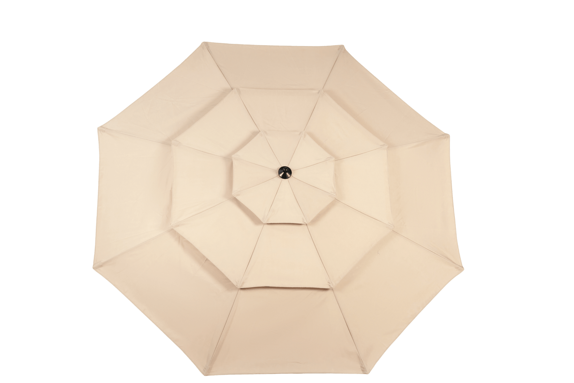 Aluminium 10ft 3 Tier Auto - tilt Umbrella ,Outdoor Patio Umbrella - Market Table Pool Deck Umbrella (Base Not Included) - ( khaki ) - 1st Choice Furniture Direct