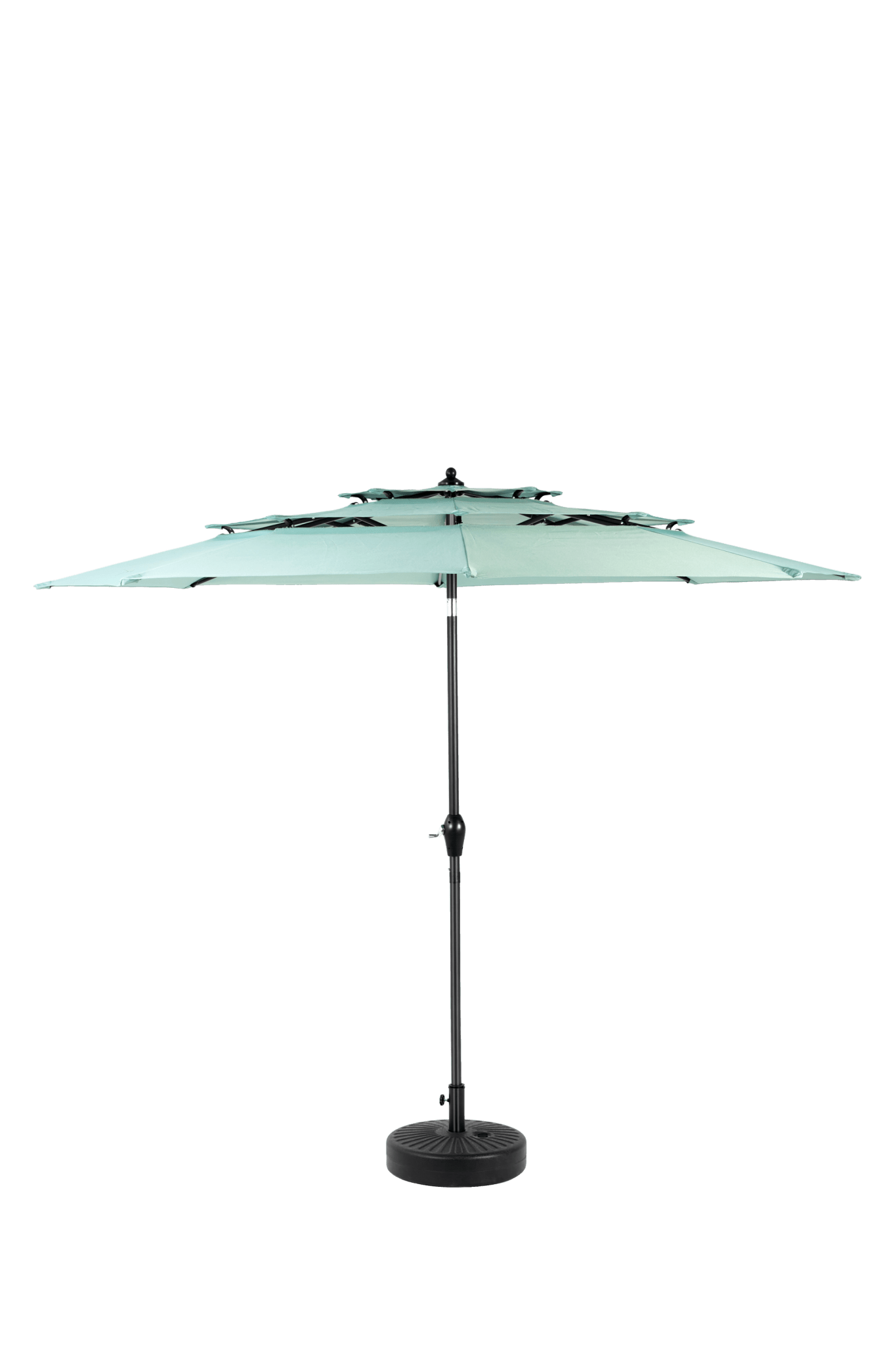 Aluminium 10ft 3 Tier Auto - tilt Umbrella ,Outdoor Patio Umbrella - Market Table Pool Deck Umbrella (Base Not Included) - ( Light green ) - 1st Choice Furniture Direct