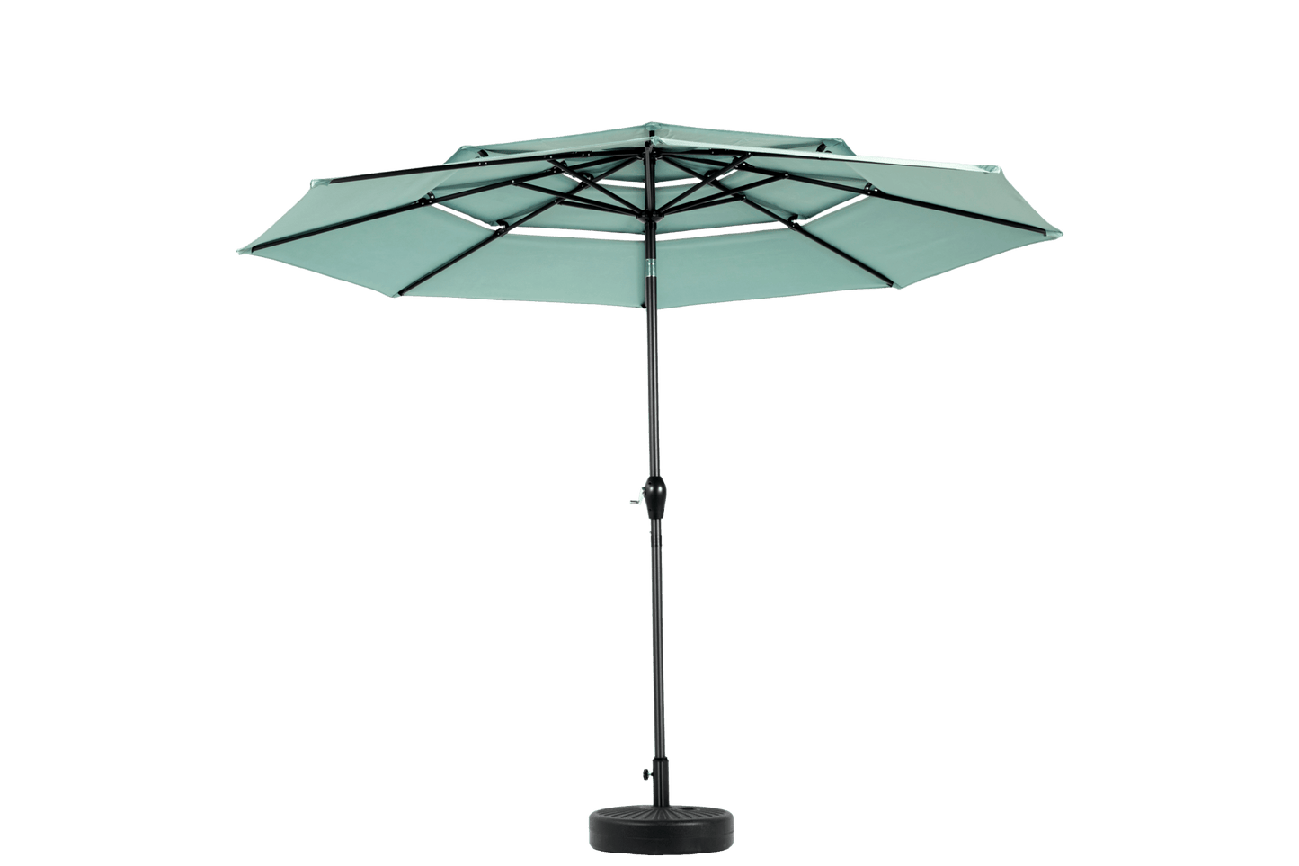 Aluminium 10ft 3 Tier Auto - tilt Umbrella ,Outdoor Patio Umbrella - Market Table Pool Deck Umbrella (Base Not Included) - ( Light green ) - 1st Choice Furniture Direct