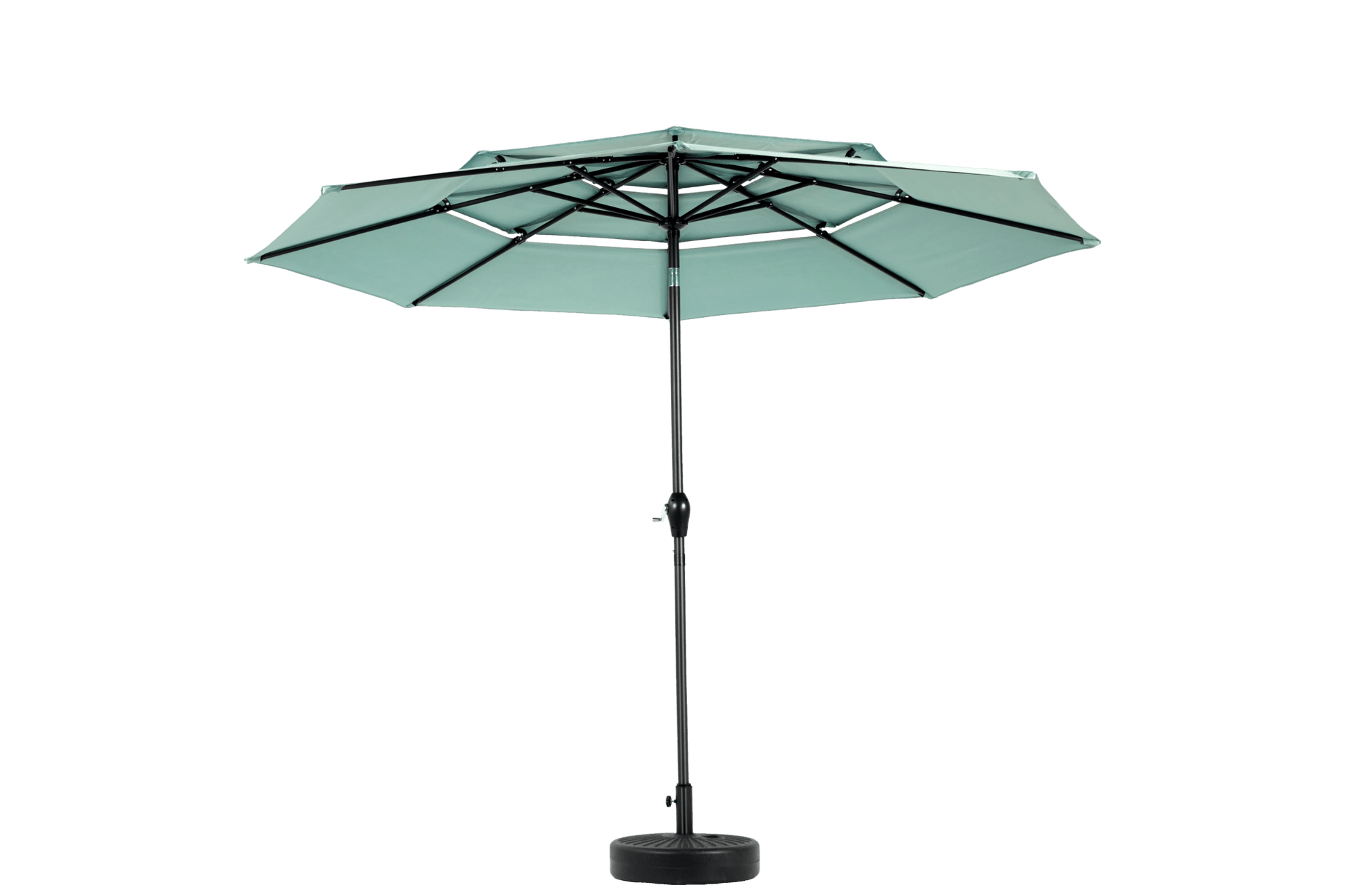Aluminium 10ft 3 Tier Auto - tilt Umbrella ,Outdoor Patio Umbrella - Market Table Pool Deck Umbrella (Base Not Included) - ( Light green ) - 1st Choice Furniture Direct