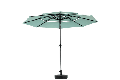 Aluminium 10ft 3 Tier Auto - tilt Umbrella ,Outdoor Patio Umbrella - Market Table Pool Deck Umbrella (Base Not Included) - ( Light green ) - 1st Choice Furniture Direct
