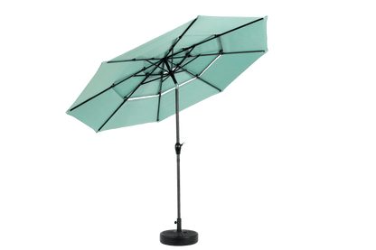 Aluminium 10ft 3 Tier Auto - tilt Umbrella ,Outdoor Patio Umbrella - Market Table Pool Deck Umbrella (Base Not Included) - ( Light green ) - 1st Choice Furniture Direct