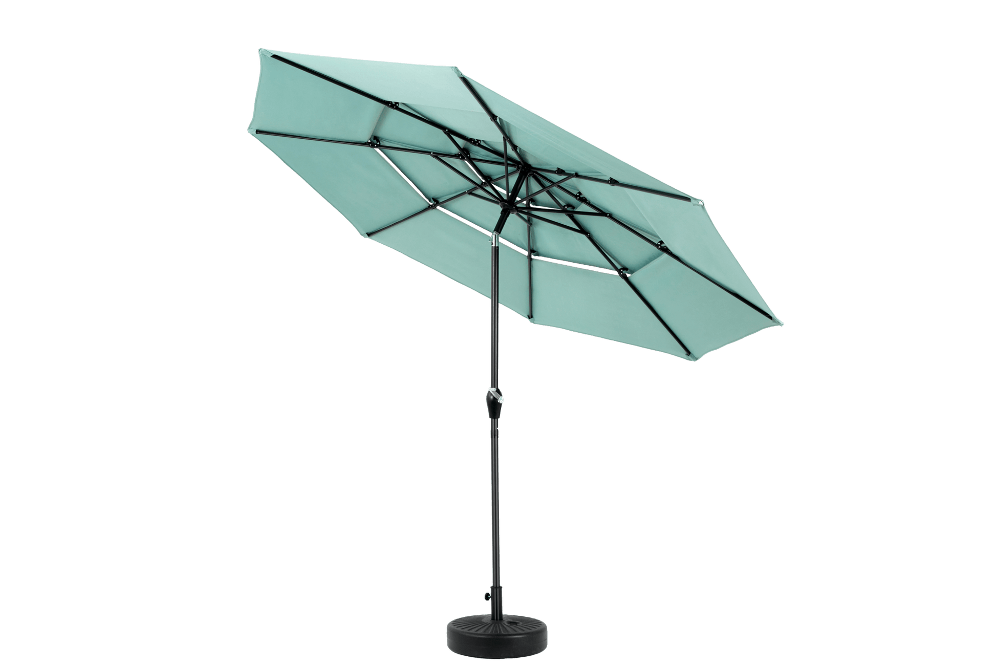 Aluminium 10ft 3 Tier Auto - tilt Umbrella ,Outdoor Patio Umbrella - Market Table Pool Deck Umbrella (Base Not Included) - ( Light green ) - 1st Choice Furniture Direct