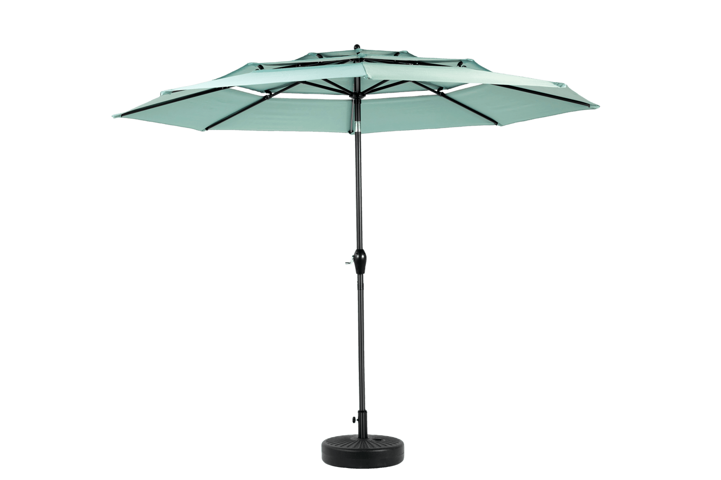 Aluminium 10ft 3 Tier Auto - tilt Umbrella ,Outdoor Patio Umbrella - Market Table Pool Deck Umbrella (Base Not Included) - ( Light green ) - 1st Choice Furniture Direct