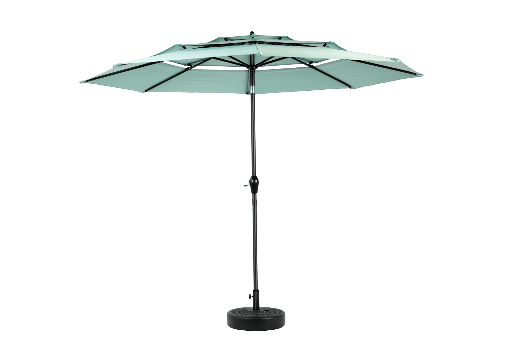 Aluminium 10ft 3 Tier Auto - tilt Umbrella ,Outdoor Patio Umbrella - Market Table Pool Deck Umbrella (Base Not Included) - ( Light green ) - 1st Choice Furniture Direct