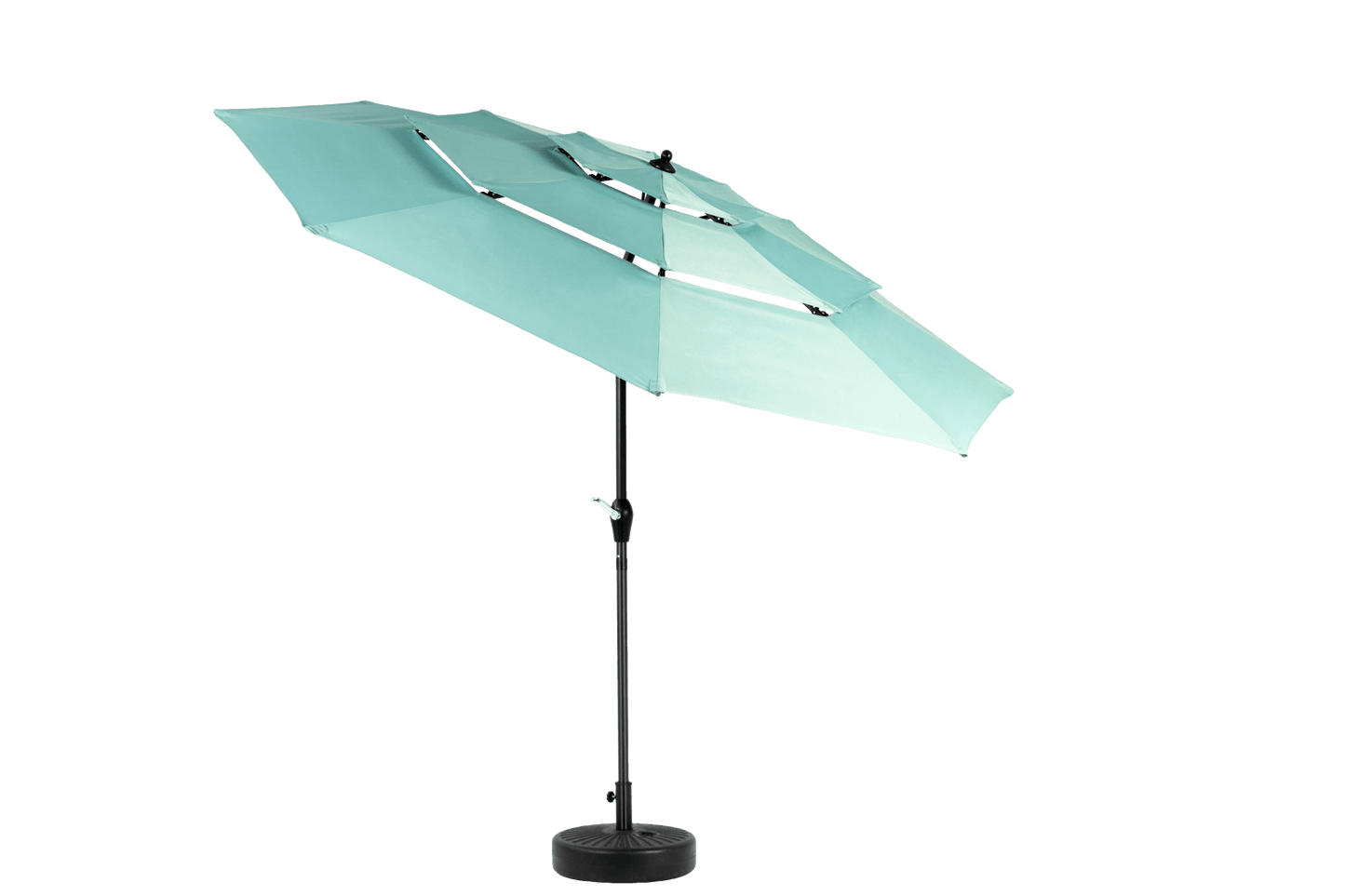 Aluminium 10ft 3 Tier Auto - tilt Umbrella ,Outdoor Patio Umbrella - Market Table Pool Deck Umbrella (Base Not Included) - ( Light green ) - 1st Choice Furniture Direct