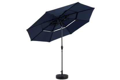Aluminium 10ft 3 Tier Auto - tilt Umbrella ,Outdoor Patio Umbrella - Market Table Pool Deck Umbrella (Base Not Included) - (Navy blue ) - 1st Choice Furniture Direct