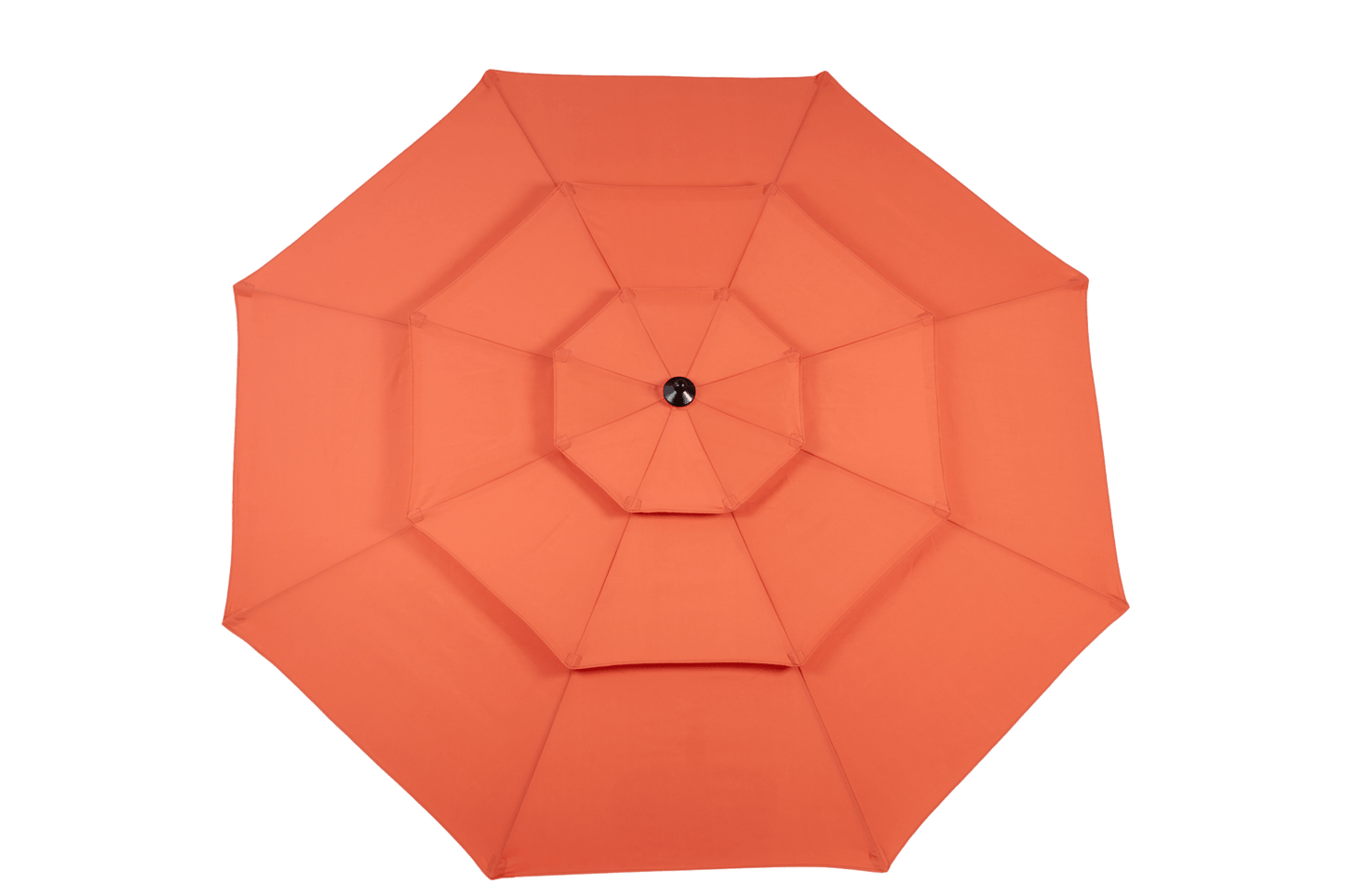 Aluminium 10ft 3 Tier Auto - tilt Umbrella ,Outdoor Patio Umbrella - Market Table Pool Deck Umbrella (Base Not Included) - (orange ) - 1st Choice Furniture Direct