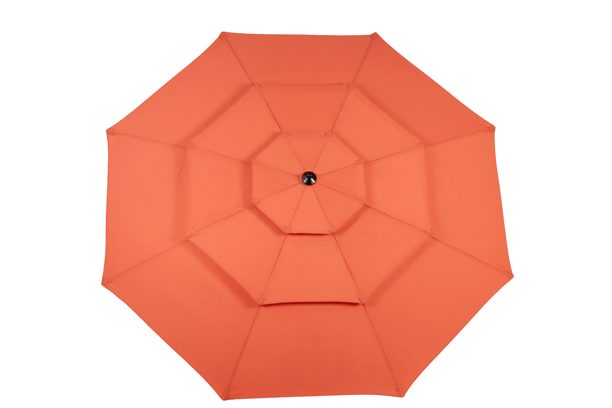 Aluminium 10ft 3 Tier Auto - tilt Umbrella ,Outdoor Patio Umbrella - Market Table Pool Deck Umbrella (Base Not Included) - (orange ) - 1st Choice Furniture Direct