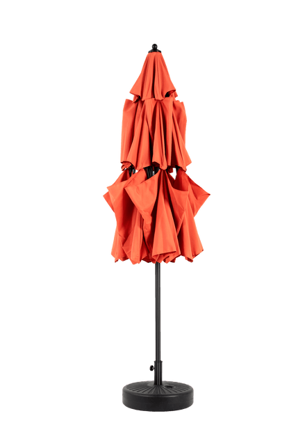 Aluminium 10ft 3 Tier Auto - tilt Umbrella ,Outdoor Patio Umbrella - Market Table Pool Deck Umbrella (Base Not Included) - (orange ) - 1st Choice Furniture Direct