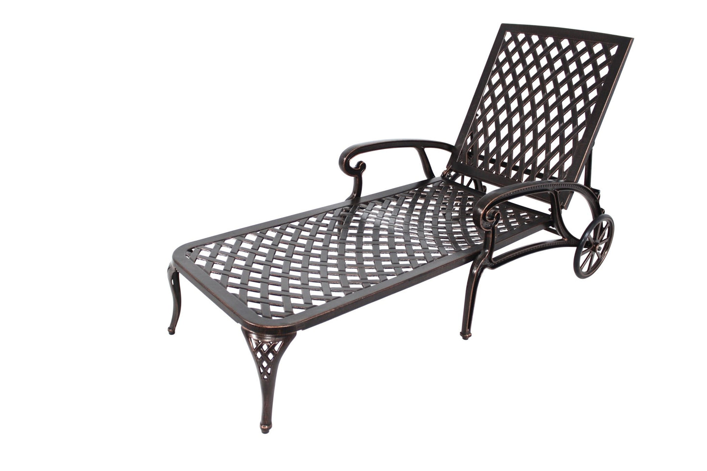 Aluminium Cast lounge chair 1pcs brown - 1st Choice Furniture Direct