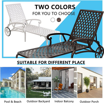 Aluminium Cast lounge chair 1pcs brown - 1st Choice Furniture Direct