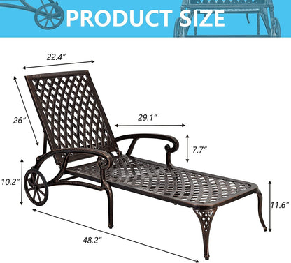 Aluminium Cast lounge chair 1pcs brown - 1st Choice Furniture Direct