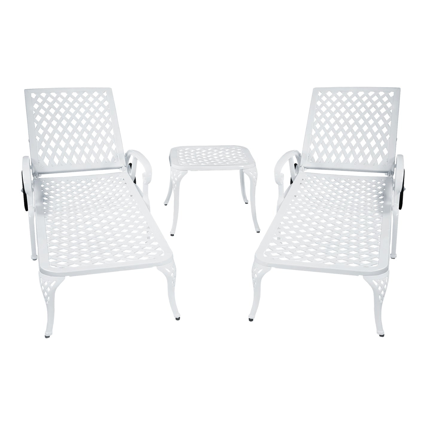 Aluminium Cast lounge chair 1pcs white - 1st Choice Furniture Direct