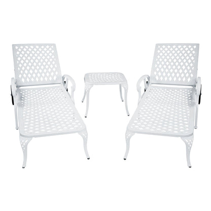 Aluminium Cast lounge chair 1pcs white - 1st Choice Furniture Direct