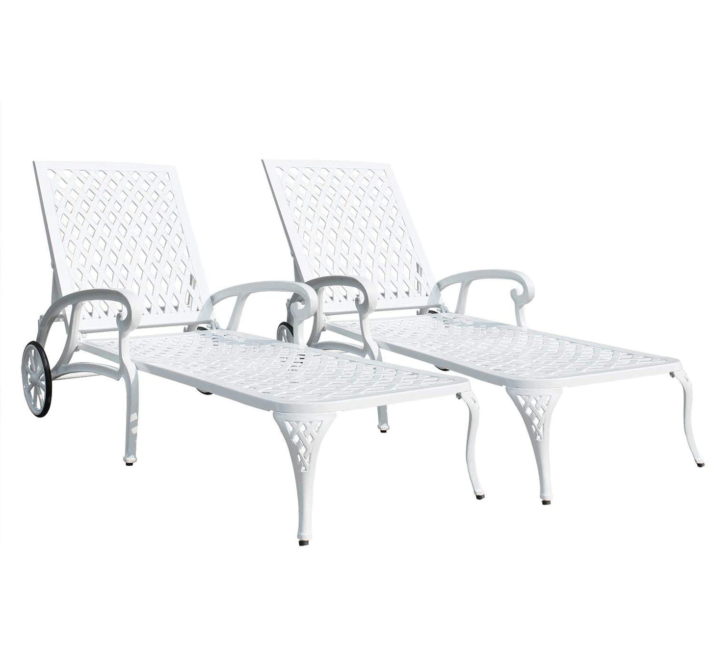 Aluminium Cast lounge chair 1pcs white - 1st Choice Furniture Direct