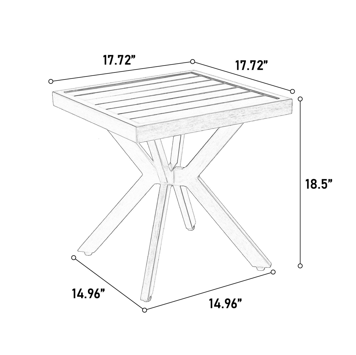 Aluminium Cast table - 1st Choice Furniture Direct