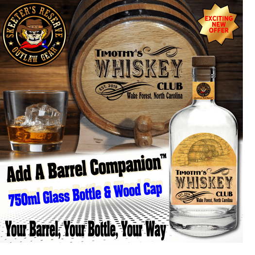 American Oak Barrel Engraved Barrels American Oak Barrel Personalized Outlaw Kit™ (215) My Irish Whiskey - Create Your Own Spirits in Dark Jamaican Rum