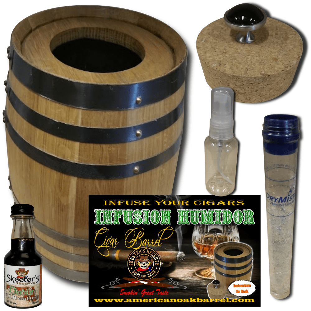 American Oak Barrel Infusion Humidors 2 Liter American Oak Barrel Infusion Humidor Cigar Barrel™ - Dublin Whiskey
