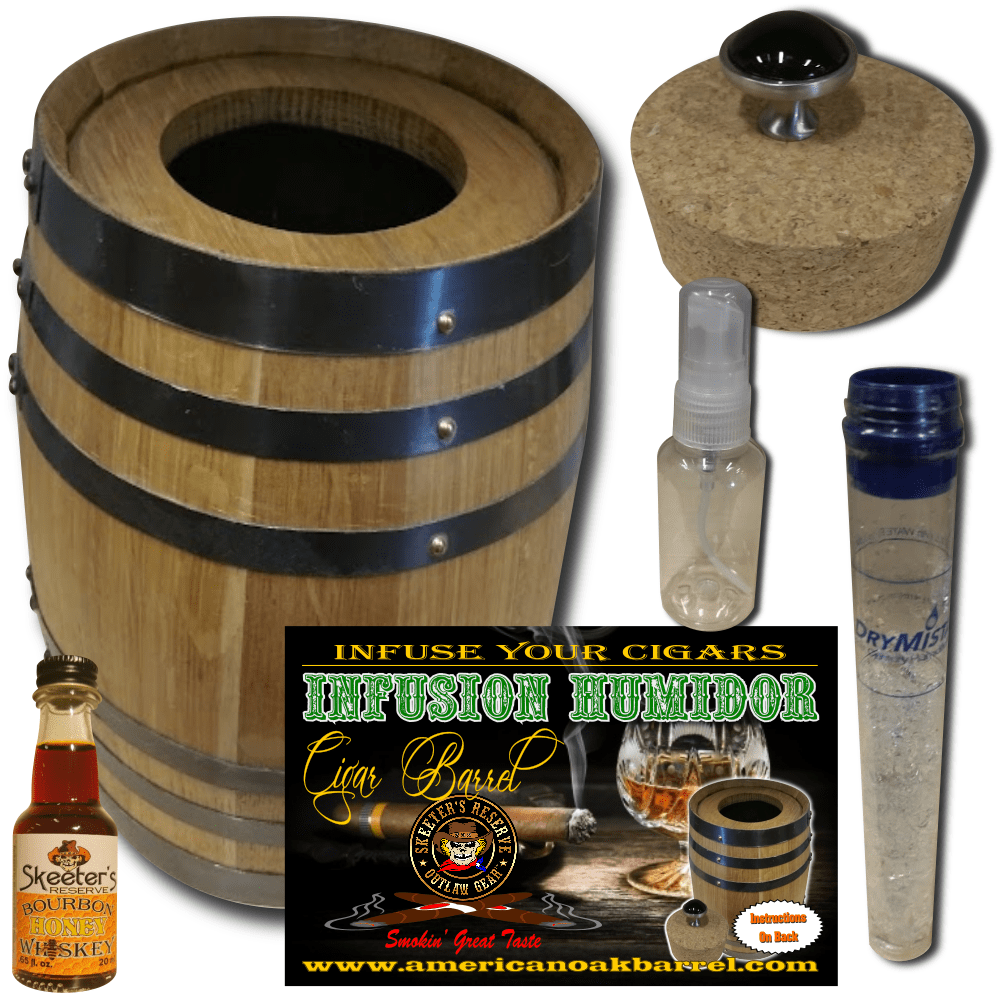 American Oak Barrel Infusion Humidors 2 Liter American Oak Barrel Infusion Humidor Cigar Barrel™ - Honey Bourbon Whiskey