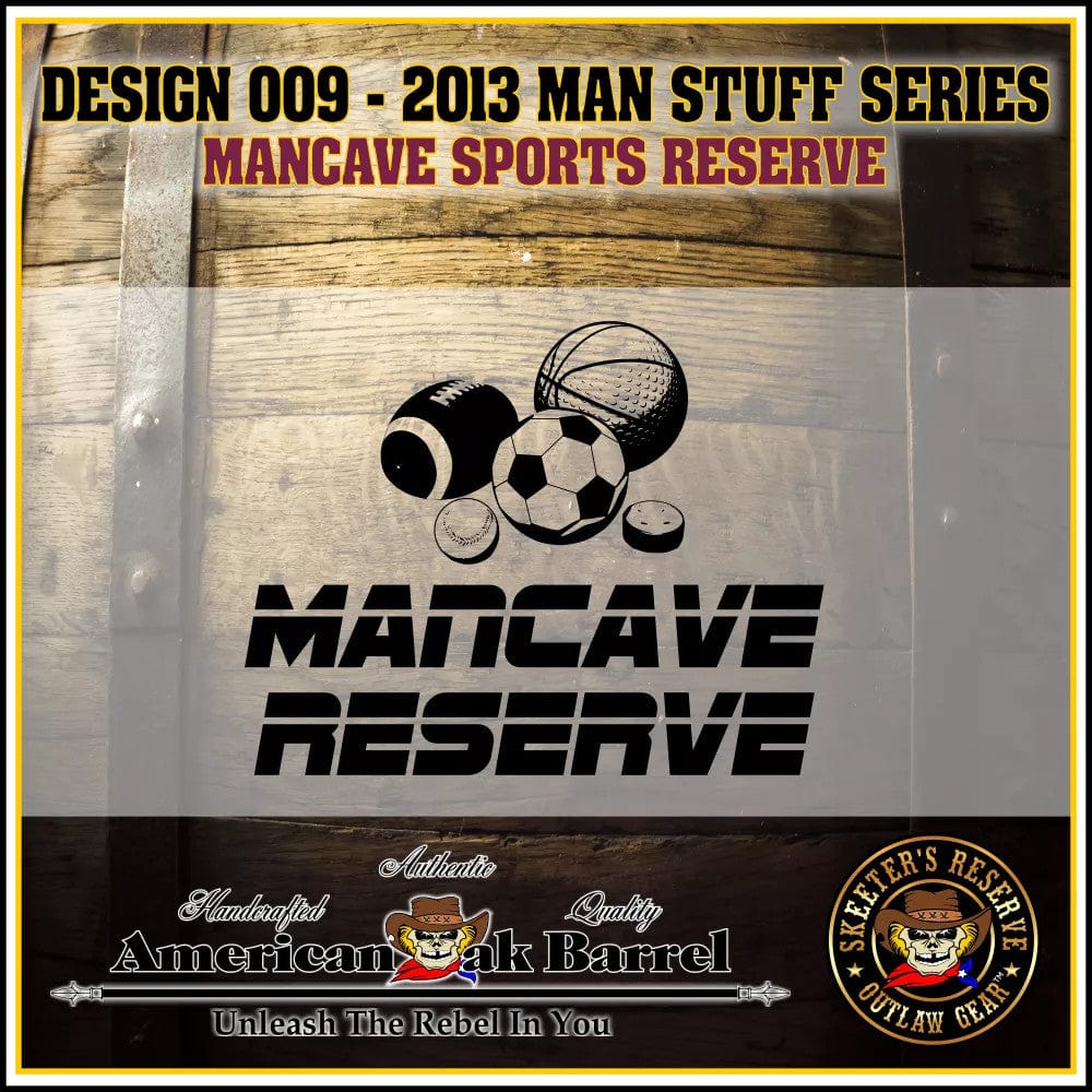 American Oak Barrel Outlaw Kits American Oak Barrel Engraved Outlaw Kit™ (009) Man Cave Sports Reserve - Create Your Own Spirits