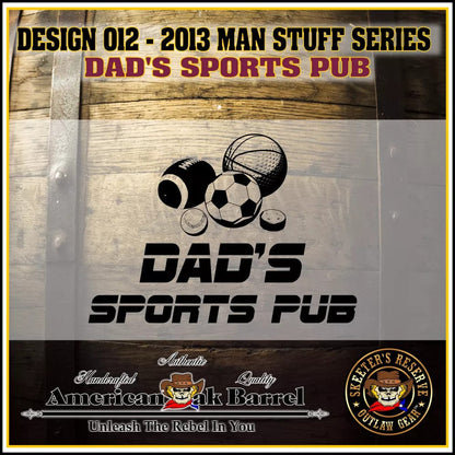 American Oak Barrel Outlaw Kits American Oak Barrel Engraved Outlaw Kit™ (012) Dad's Sports Pub - Create Your Own Spirits