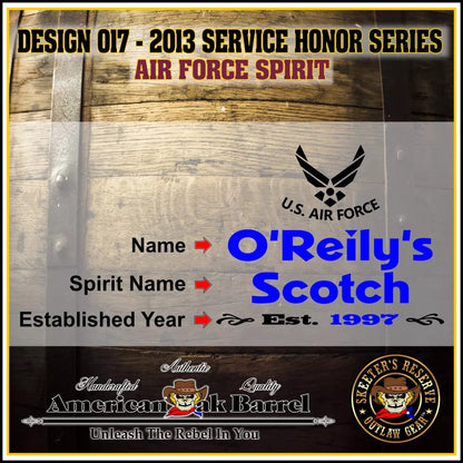 American Oak Barrel Outlaw Kits American Oak Barrel Personalized Outlaw Kit™ (017) Air Force Spirit - Create Your Own Spirits