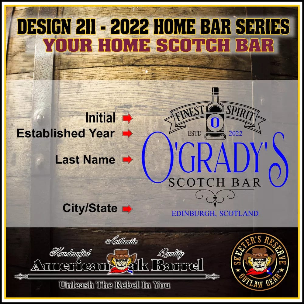 American Oak Barrel Outlaw Kits American Oak Barrel Personalized Outlaw Kit™ (211) My Scotch Bar - Create Your Own Spirits