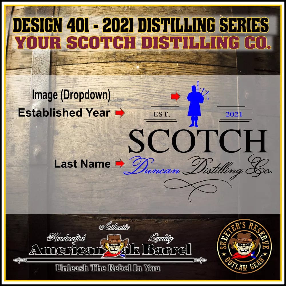 American Oak Barrel Outlaw Kits American Oak Barrel Personalized Outlaw Kit™ (401) Your Scotch Distilling Co. - Create Your Own Spirits