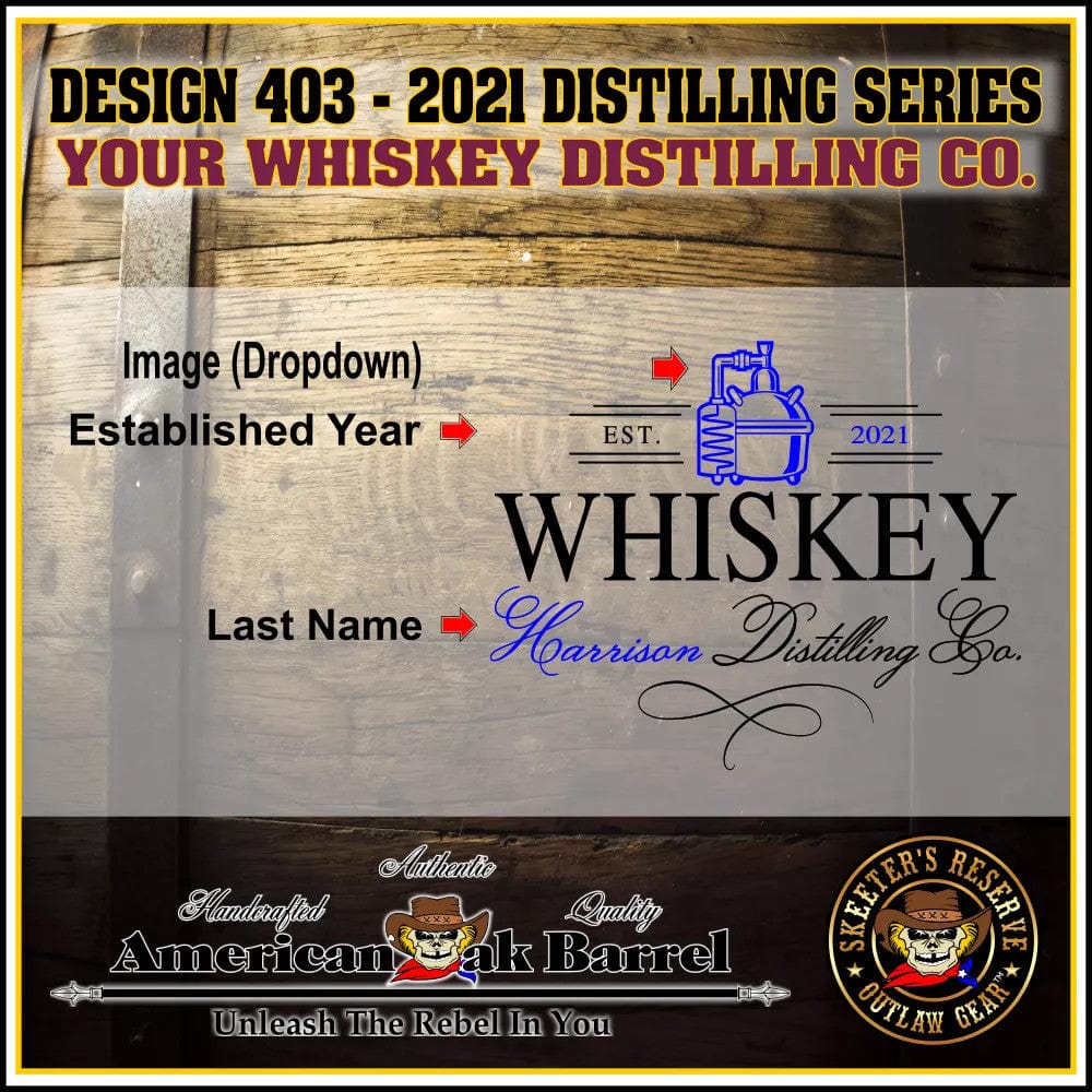 American Oak Barrel Outlaw Kits American Oak Barrel Personalized Outlaw Kit™ (403) Your Whiskey Distilling Co. - Create Your Own Spirits