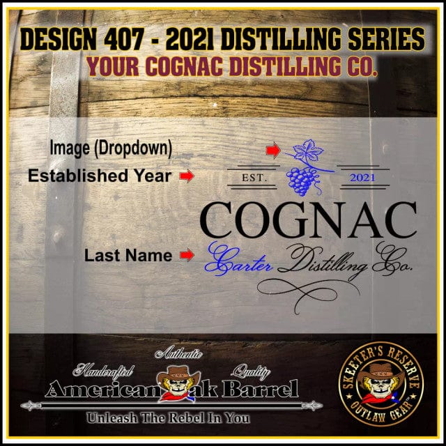 American Oak Barrel Outlaw Kits American Oak Barrel Personalized Outlaw Kit™ (407) Your Cognac Distilling Co. - Create Your Own Spirits